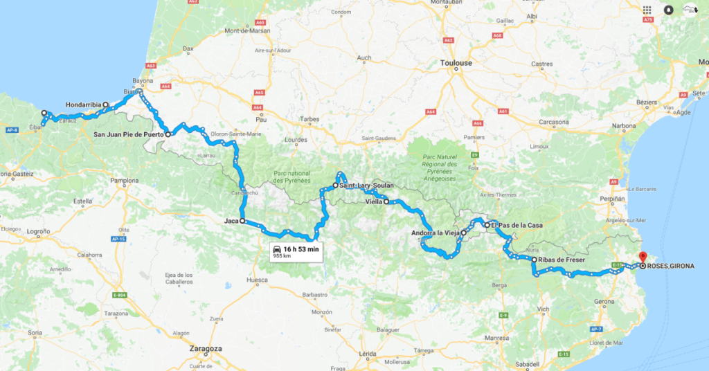 Transpirenaica Mapa